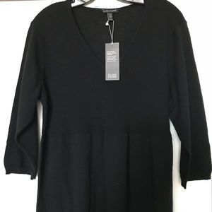 Eileen Fisher black wool dress